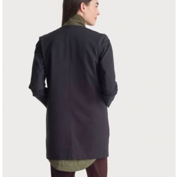 Kit & Ace Collarless Stretch Jacket Button Down Knit (M) - Picture 2 of 11